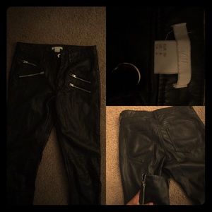 Leather Straight Legs